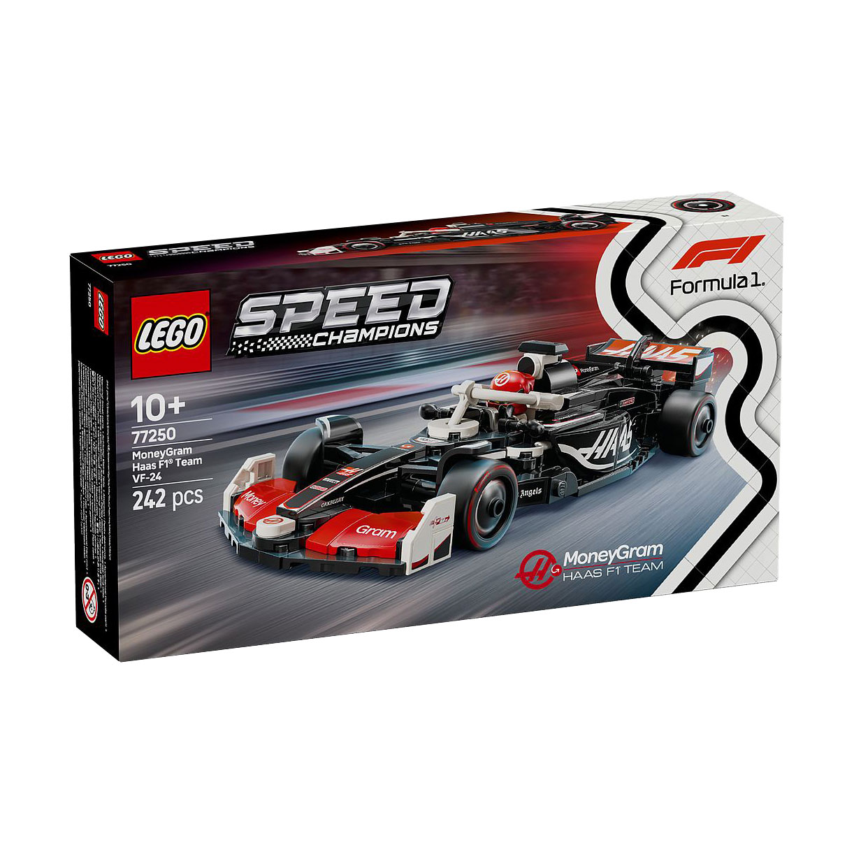 Конструктор LEGO Speed Champions Автомобіль для перегонів MoneyGram Haas F1 Team VF-24, 242 деталі, від 10 років (77250)